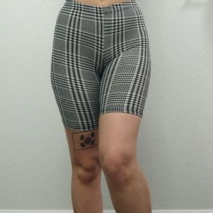 Stripped Biker Shorts